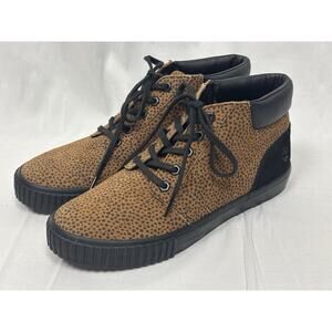 Timberland Women's Skyla Bay Chukka Boot In Cheetah Suede High Top Size 8